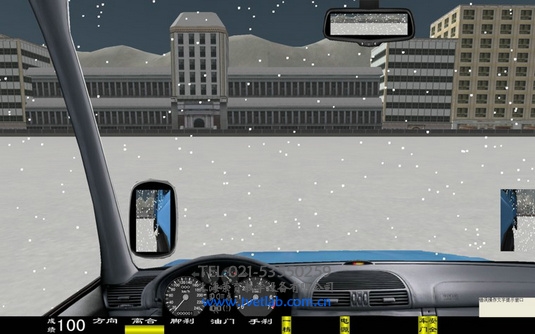 汽车驾驶模拟器雪天场景