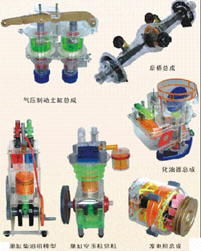 汽车后桥模型,汽车化油器模型,汽车分电器模型