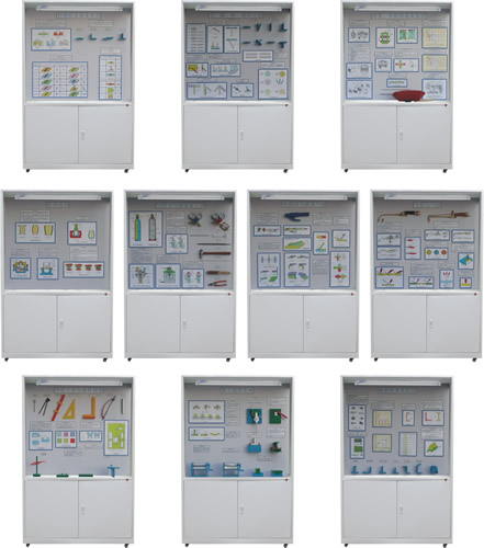 焊铆工艺学陈列柜,金属切削示教陈列柜